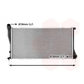 Radiateur, refroidissement du moteur VAN WEZEL 06002234