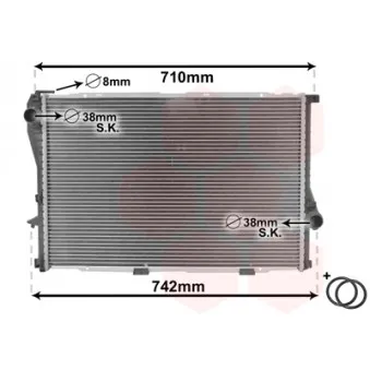 Radiateur, refroidissement du moteur VAN WEZEL