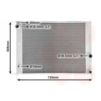 Radiateur, refroidissement du moteur VAN WEZEL 06002236