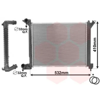 Radiateur, refroidissement du moteur VAN WEZEL 06002263