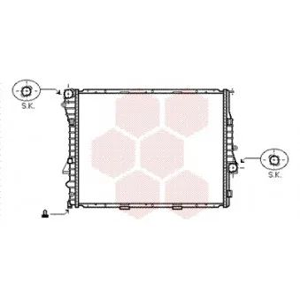 Radiateur, refroidissement du moteur VAN WEZEL 06002274