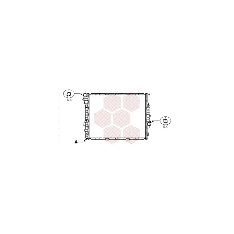 Radiateur, refroidissement du moteur VAN WEZEL 06002274