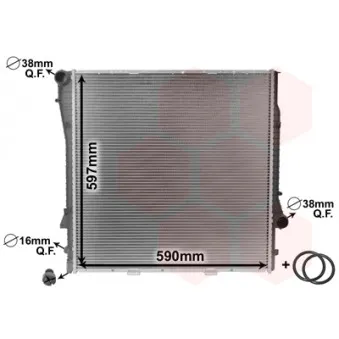 Radiateur, refroidissement du moteur VAN WEZEL 06002276