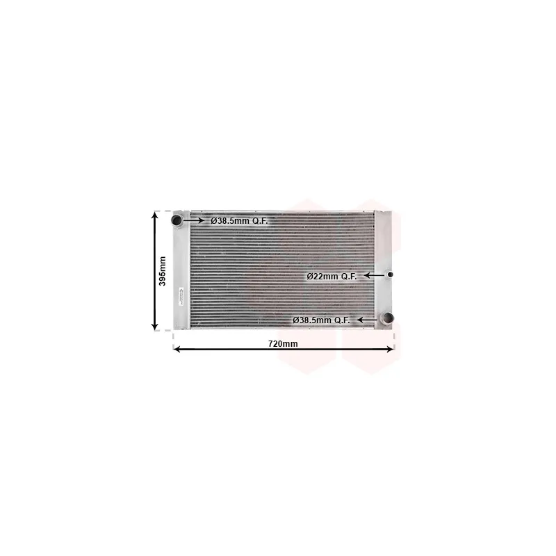 Radiateur, refroidissement du moteur VAN WEZEL 06002277