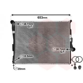 Radiateur, refroidissement du moteur VAN WEZEL 06002278
