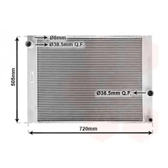 Radiateur, refroidissement du moteur VAN WEZEL 06002283