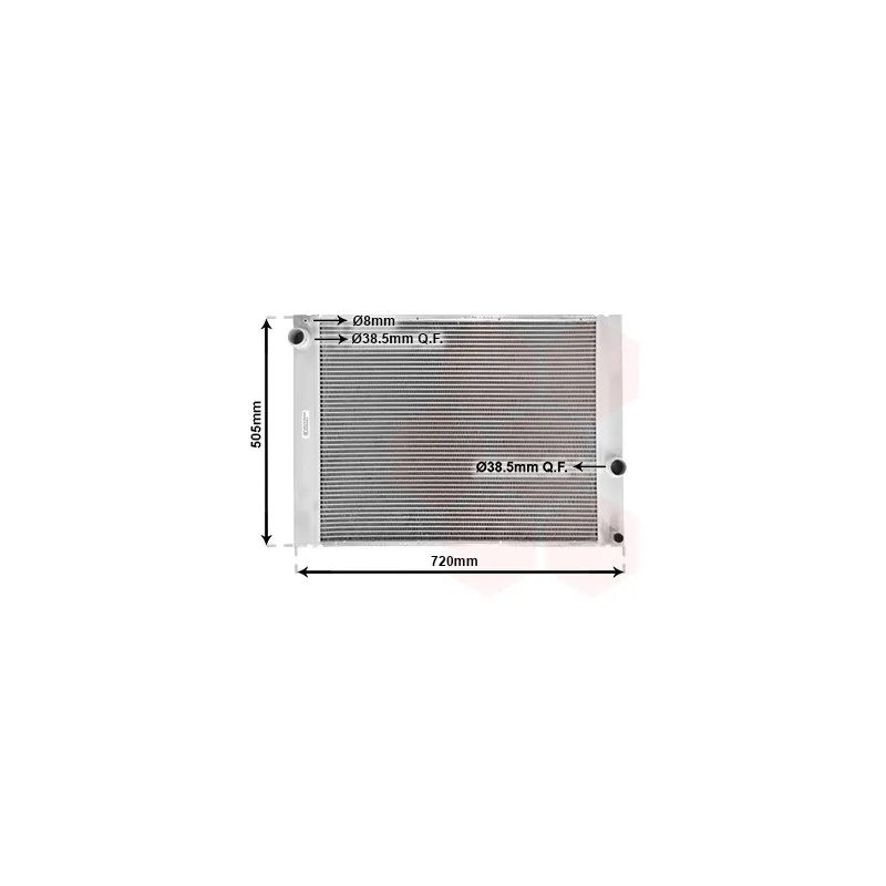Radiateur, refroidissement du moteur VAN WEZEL 06002283