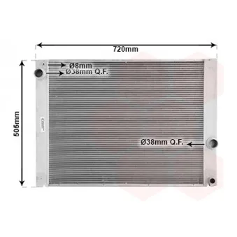 Radiateur, refroidissement du moteur VAN WEZEL 06002284