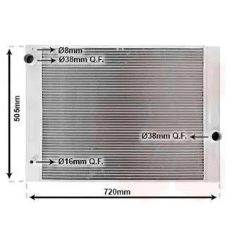 Radiateur, refroidissement du moteur VAN WEZEL 06002285