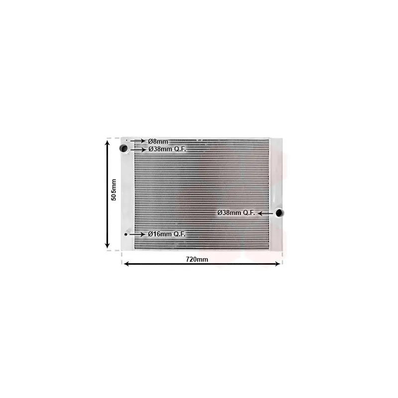 Radiateur, refroidissement du moteur VAN WEZEL 06002285