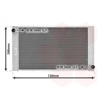 Radiateur, refroidissement du moteur VAN WEZEL 06002287