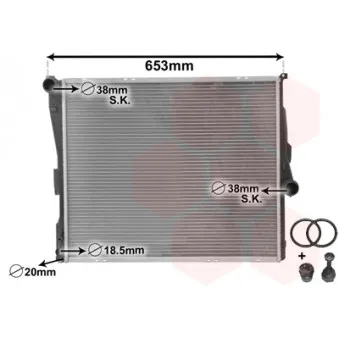 Radiateur, refroidissement du moteur VAN WEZEL 06002289
