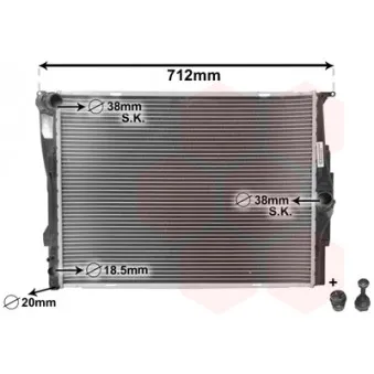 Radiateur, refroidissement du moteur VAN WEZEL 06002291