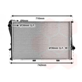 Radiateur, refroidissement du moteur VAN WEZEL 06002301