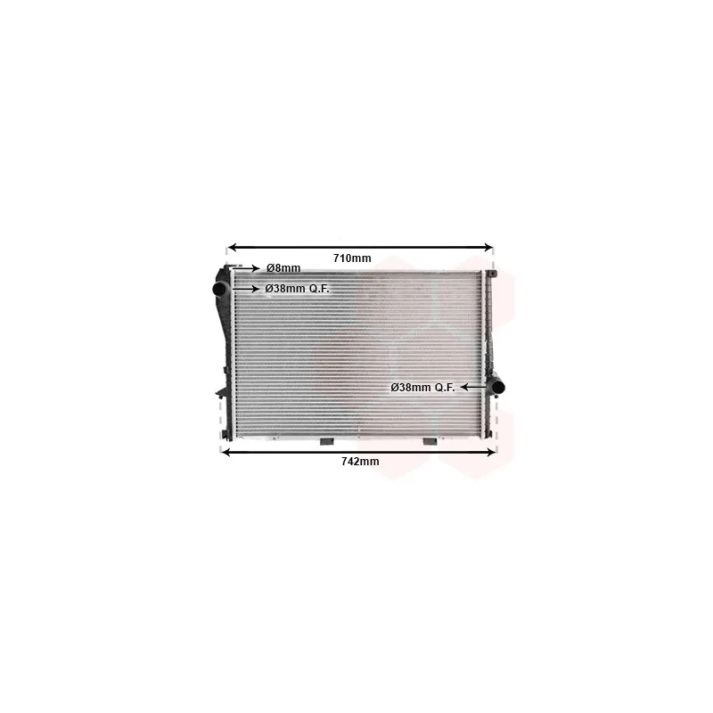 Radiateur, refroidissement du moteur VAN WEZEL 06002301