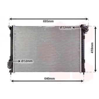 Radiateur, refroidissement du moteur VAN WEZEL 06002307