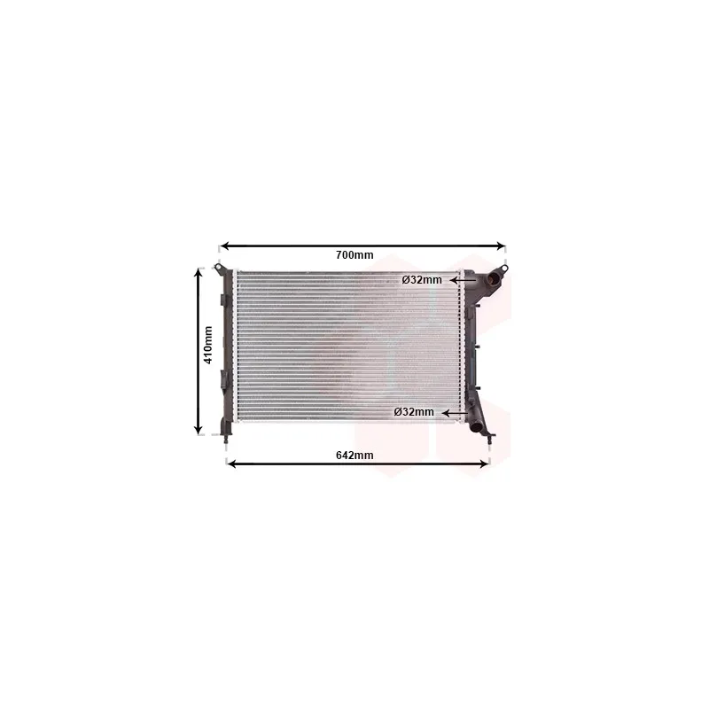 Radiateur, refroidissement du moteur VAN WEZEL 06002310