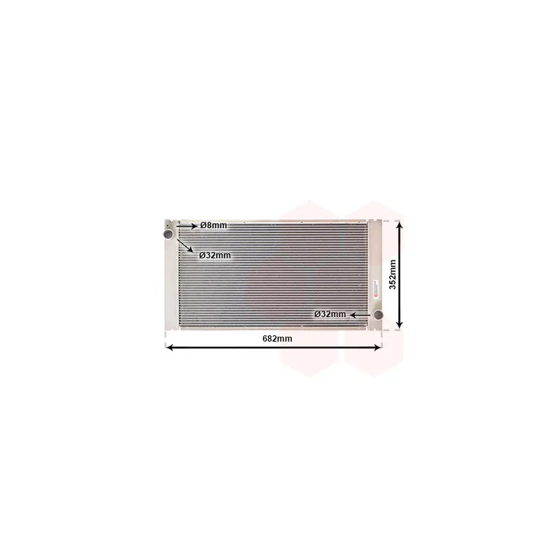 Radiateur, refroidissement du moteur VAN WEZEL 06002333