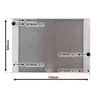 Radiateur, refroidissement du moteur VAN WEZEL 06002338