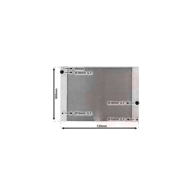 Radiateur, refroidissement du moteur VAN WEZEL 06002338