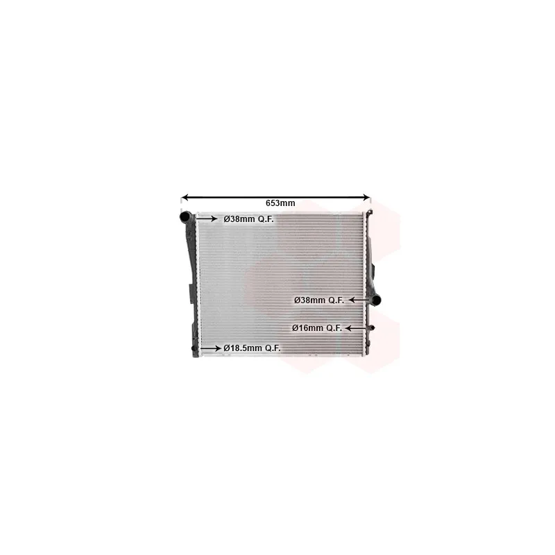 Radiateur, refroidissement du moteur VAN WEZEL 06002343
