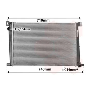 Radiateur, refroidissement du moteur VAN WEZEL 06002356