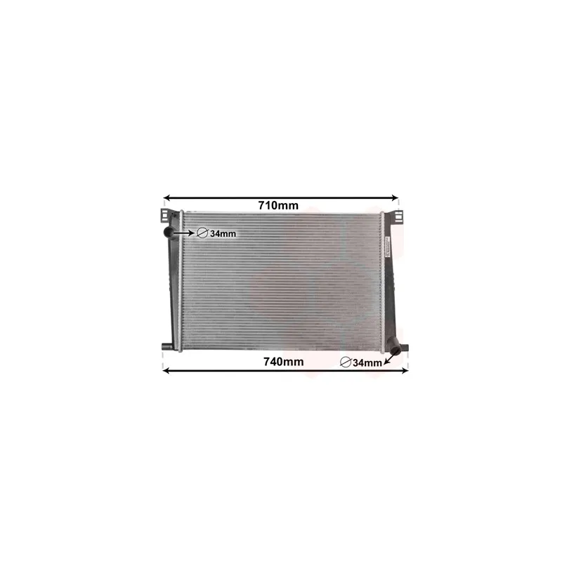 Radiateur, refroidissement du moteur VAN WEZEL 06002356