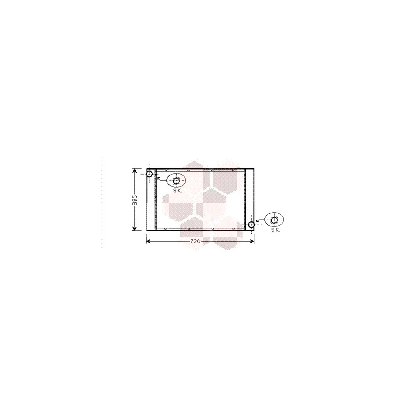 Radiateur, refroidissement du moteur VAN WEZEL 06002357