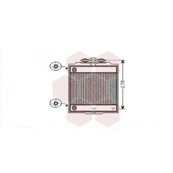 Radiateur, refroidissement du moteur avant droit VAN WEZEL 06002366