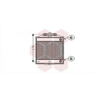 Radiateur, refroidissement du moteur avant gauche VAN WEZEL 06002367