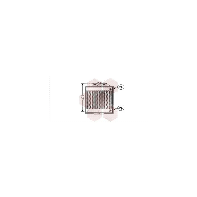 Radiateur, refroidissement du moteur avant gauche VAN WEZEL 06002367