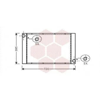 Radiateur, refroidissement du moteur VAN WEZEL 06002373