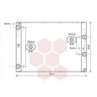 Radiateur, refroidissement du moteur VAN WEZEL 06002404