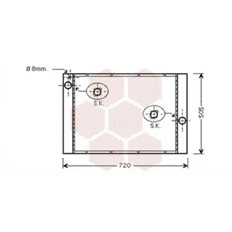 Radiateur, refroidissement du moteur VAN WEZEL 06002405