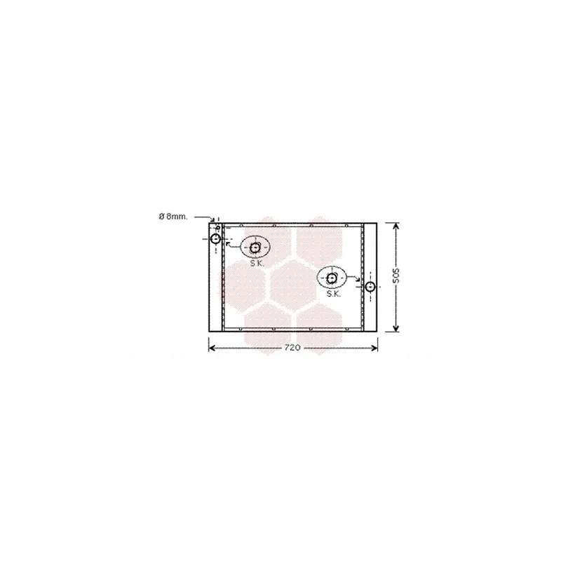 Radiateur, refroidissement du moteur VAN WEZEL 06002405