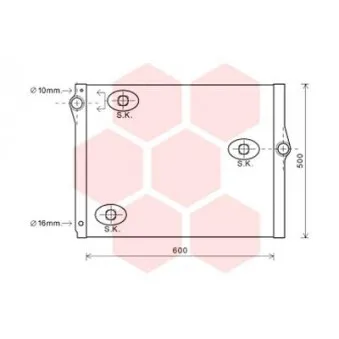 Radiateur, refroidissement du moteur VAN WEZEL 06002420
