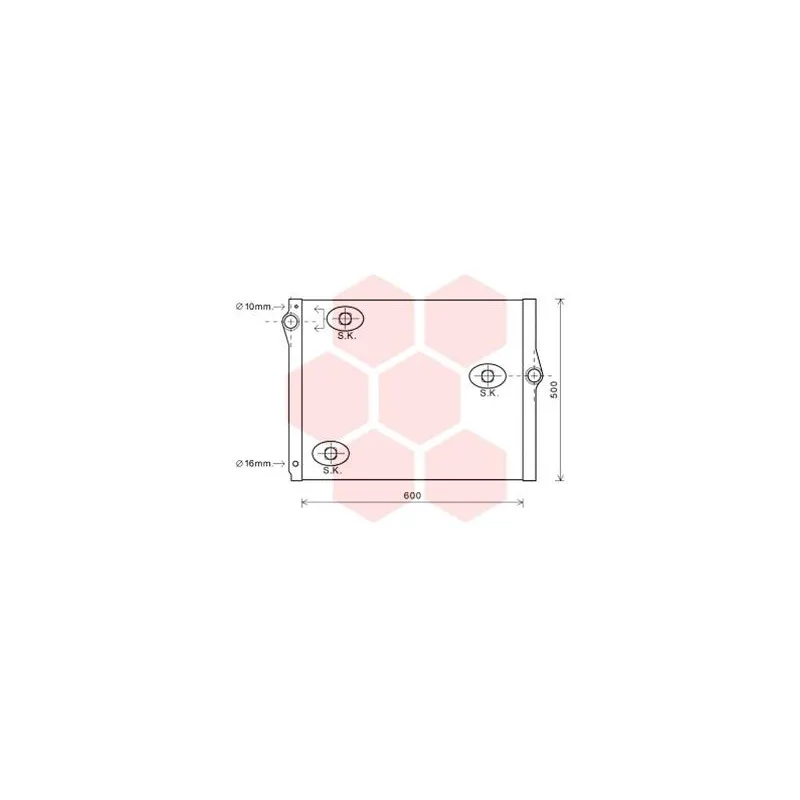Radiateur, refroidissement du moteur VAN WEZEL 06002420