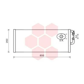 Radiateur, refroidissement du moteur VAN WEZEL 06002422