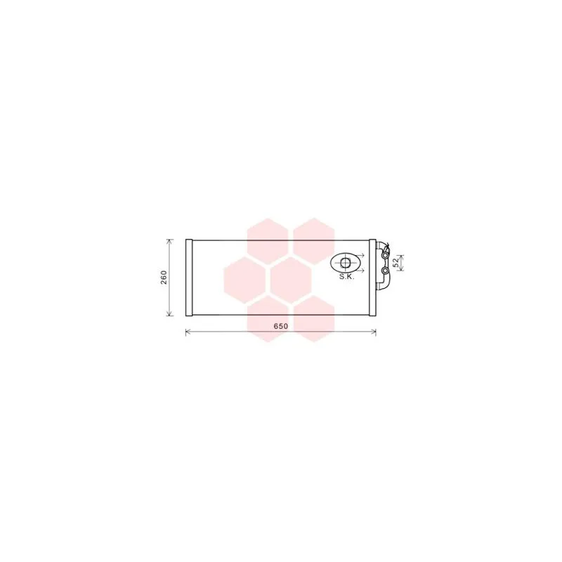Radiateur, refroidissement du moteur VAN WEZEL 06002422