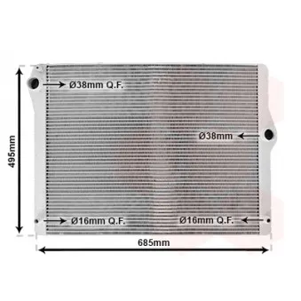 Radiateur, refroidissement du moteur VAN WEZEL 06002430