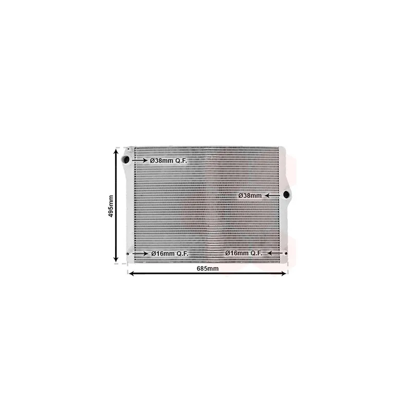 Radiateur, refroidissement du moteur VAN WEZEL 06002430