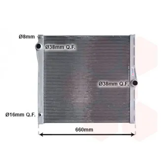Radiateur, refroidissement du moteur VAN WEZEL 06002436
