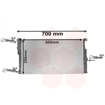 Radiateur, refroidissement du moteur VAN WEZEL 06002448
