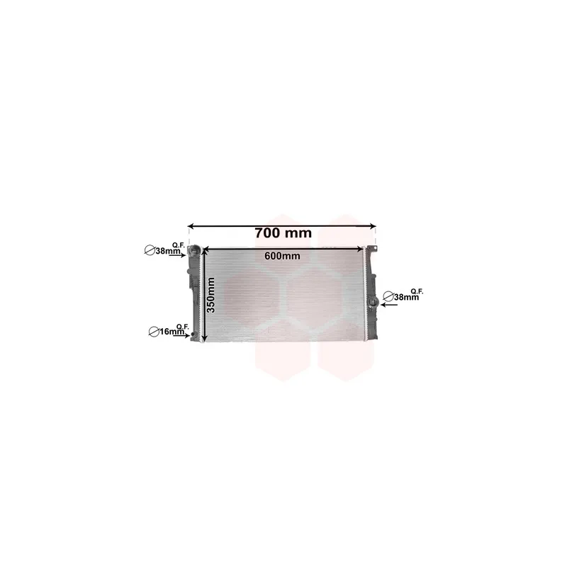 Radiateur, refroidissement du moteur VAN WEZEL 06002448