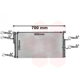 Radiateur, refroidissement du moteur VAN WEZEL 06002449
