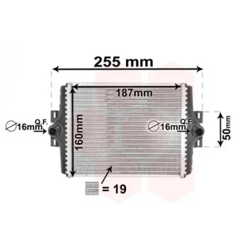 Radiateur, refroidissement du moteur VAN WEZEL 06002450