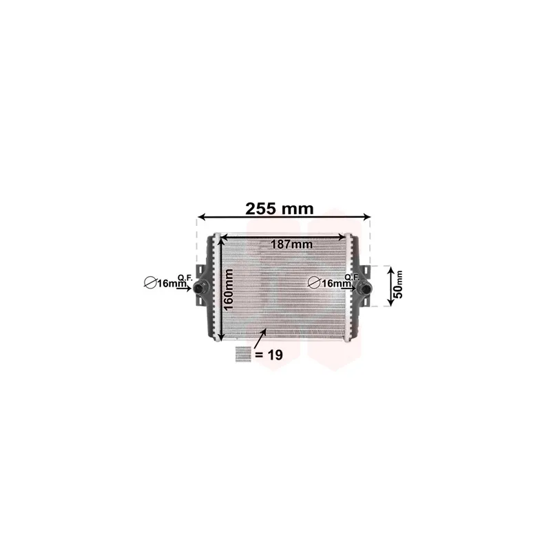 Radiateur, refroidissement du moteur VAN WEZEL 06002450