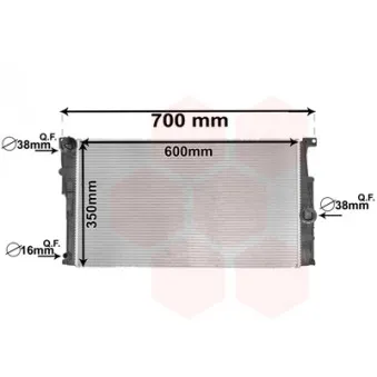 Radiateur, refroidissement du moteur VAN WEZEL 06002453
