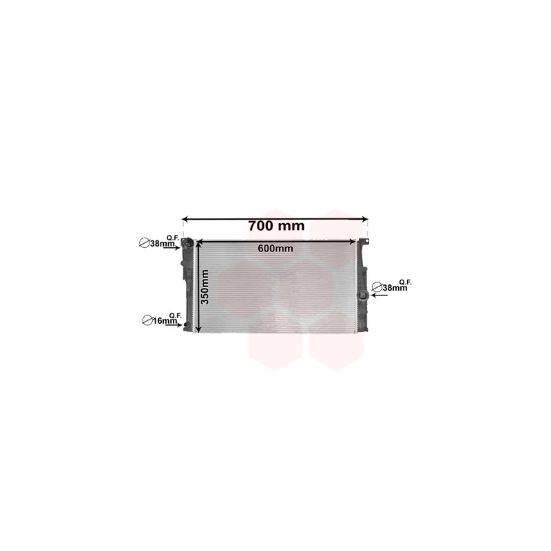 Radiateur, refroidissement du moteur VAN WEZEL 06002453