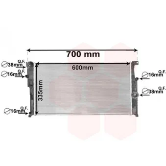 Radiateur, refroidissement du moteur VAN WEZEL 06002456